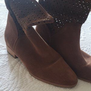 Michael Kors chestnut brown suede boots